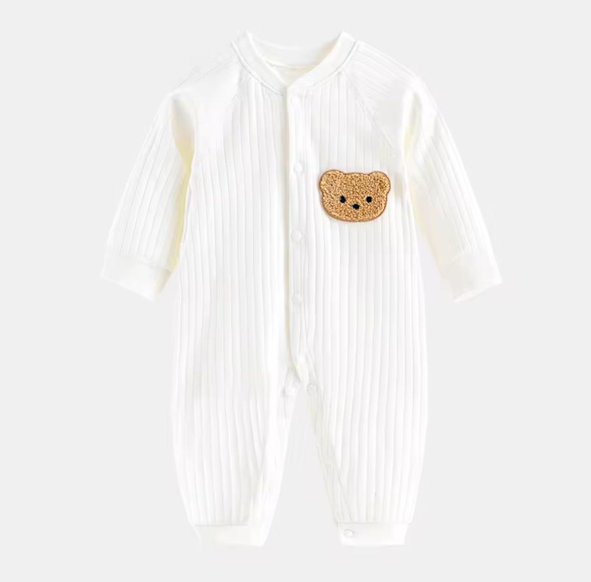 CozyBear Ribbed 2-Set Baby Jumpsuit