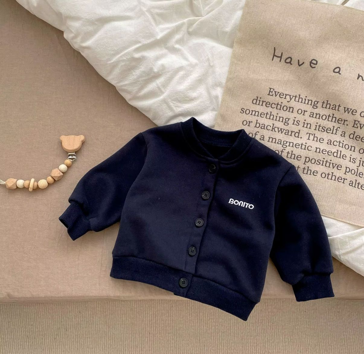 BONITO Button-Up Fleece Sweatshirt