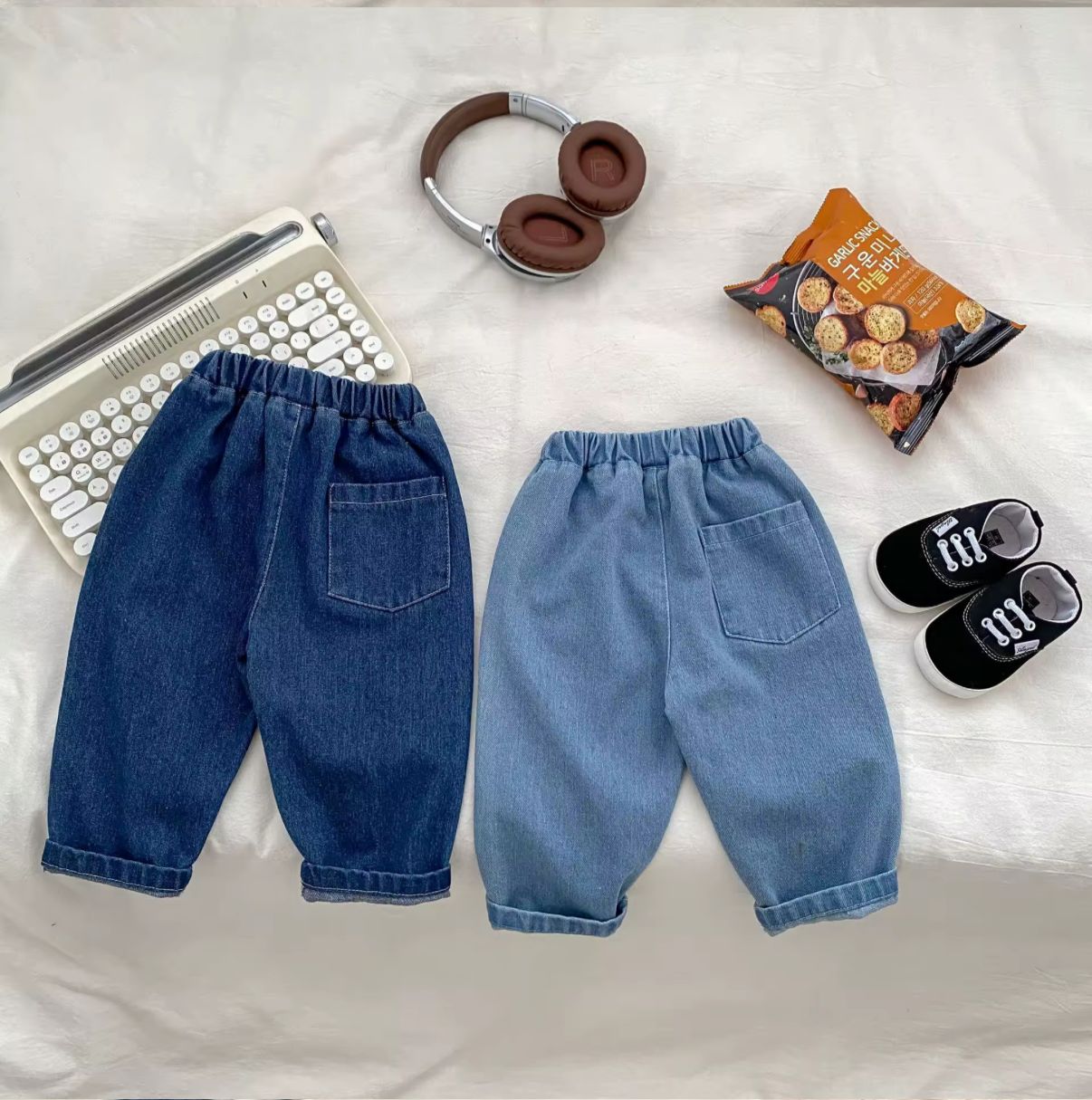 Dark Blue Baby Girl Jeans