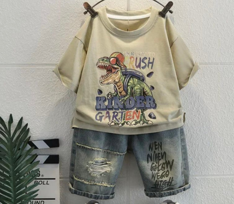 Dino Adventure Denim Set