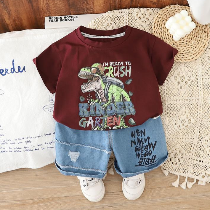 Dino Adventure Denim Set